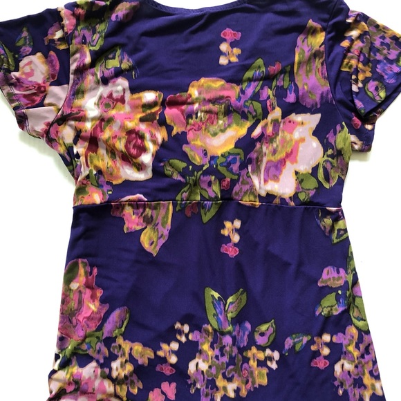 Daisy Fuentes Floral Top, Sz PL - Picture 2 of 6